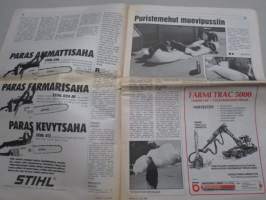 Koneviesti 1990 nr 9 - Fendt - Kotikentän valtias, Puimureita Etelä-Euroopassa, Autokaupan koukeroita ja traktoritilastoja, Ylö-Katti ja Wiljam VL 100, ym.
