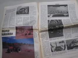 Koneviesti 1990 nr 11 - Magnum ja Maxxum - Voimakaksikko, Konekentän laidalta - Päivän sana; Ympärstönsuojelu, Markkinoiden sadetuslaitteistot, ym.