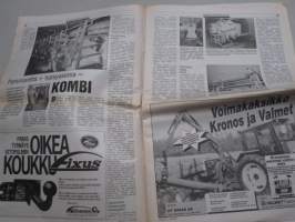 Koneviesti 1990 nr 11 - Magnum ja Maxxum - Voimakaksikko, Konekentän laidalta - Päivän sana; Ympärstönsuojelu, Markkinoiden sadetuslaitteistot, ym.