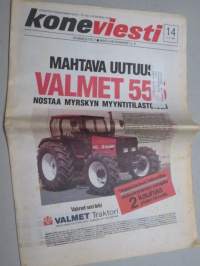 Koneviesti 1990 nr 14 - kesän 1990 vetokilpailut Vaasassa, Fiat-Ford -kauppa jouduttaa Euroopan traktoriunionia?, Agroma Oy:n työkoneille &quot;kattonimi&quot;, ym.