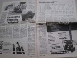 Koneviesti 1990 nr 14 - kesän 1990 vetokilpailut Vaasassa, Fiat-Ford -kauppa jouduttaa Euroopan traktoriunionia?, Agroma Oy:n työkoneille &quot;kattonimi&quot;, ym.