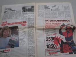 Koneviesti 1990 nr 17 - Same Antares 130 - Elektronista ajoa, Maxpo vakuutti - Maarakennusala voi hyvin, Näyttelykalenteri - Ulkomaiset maatalousnäyttelyt, ym.