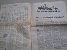 Koneviesti 1990 nr 22 - Kaivurikuormainten varaosien hintahaitari venyy katkeamispisteeseen, Konekentän laidalta -Onko tulossa pöljä päätös?,Ford New Holland 835,ym.