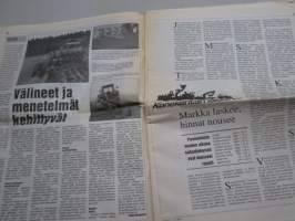 Koneviesti 1993 nr 5 - Kasvintuotannon haasteet, Biodieselin edut rohkaisevat, Välineet ja menetelmät kehittyvät,Konekentän laidalta -Markka laskee,hinnat nousee,ym.