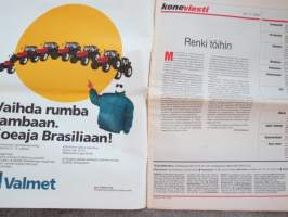 Koneviesti 1996 nr 21 - Renki töihin,Vapolla ja Sisu Traktoreilla yhteistä tuotekehitystä,Kuiva loppukesä pelasti turve-tuotannon,Kaikkea ei tarvitse tehdä itse, ym.