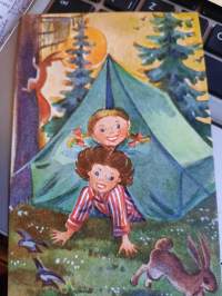 Postikortti Lapset leirillä (D.Bengström)