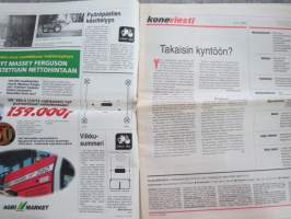 Koneviesti 1996 nr 13 -takaisin kyntöön?,Täydennys kevennetyn muokkauksen koneketjuun,Mansikki 96 Kuopiossa - Luomukoneet hyvin esillä,Ostorenkaat hintavetureina,ym.