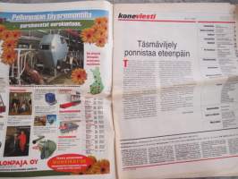 Koneviesti 1996 nr 12 - Täsmäviljely ponnistaa eteenpäin, Mikä on täsmäviljely?, Nivelakselin kunnostus, Monitoimi-traktori, Viljelyrengas kehitti liekitinproton,ym.