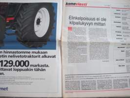Koneviesti 1996 nr 11 - Elinkelpoisuus ei ole kilpailukyvyn mittari, Kemira Grassland - Mieliala maassa, Agroman konemallisto laajenee - Uusiin länsituotteisiin, ym.