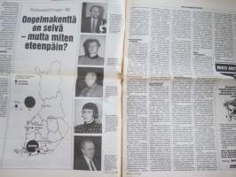 Koneviesti 1996 nr 6 - Huroo, pitkiä pellavia!, Hauhon heinäpäivät - Laadukkaan kuivaheinän kysyntä kasvaa jatkuvasti, JF kiri Lelyn rinnalle, ym.