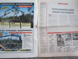 Koneviesti 1997 nr 18 -  Perhemetsätaloudella edessä neuvolapäivä, JF Tuhti 125-tarkkussilppurivaunu, John Deere SE, Zetor 41-sarja, Karjatalous, ym.