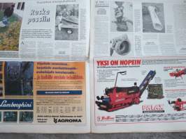 Koneviesti 1997 nr 18 -  Perhemetsätaloudella edessä neuvolapäivä, JF Tuhti 125-tarkkussilppurivaunu, John Deere SE, Zetor 41-sarja, Karjatalous, ym.