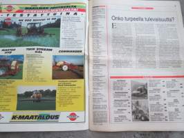 Koneviesti 1997 nr 7 - Onko turpeella tulevaisuutta?, Kuuden kiedontakoneen paalausurakka päätökseen,Nurmikoneet -Plussat ja miinukset,Arvostelun taustakommentit,ym.