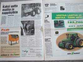 Koneviesti 1997 nr 6 - Muokkausajankohta ja typpiriskit, Siman traktorit, urakoitsijakoneet Sima-näyttelyn päätähtiä, Elhon niittomurskaimet rynnistävät Ranskaan,ym.