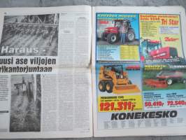 Koneviesti 1997 nr5 -Hakkuun hinta harhauttaa ensiharvennuksilla,Dieselmoottorin korjaus,osa II,Konevanhuksia -Entisöinti nuorentaa,Uusi ase viljojen rikantorjuntaan