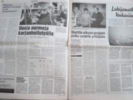 Koneviesti 1997 nr5 -Hakkuun hinta harhauttaa ensiharvennuksilla,Dieselmoottorin korjaus,osa II,Konevanhuksia -Entisöinti nuorentaa,Uusi ase viljojen rikantorjuntaan