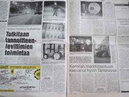 Koneviesti 1997 nr 3 - Dieseleitä puoli vuosisataa,Dieselmoottorin korjaus,osa I -Sylinterikannen kunnostus,Renkaan irrottaja,Torju torjunta-aineiden liikakäyttö,ym.
