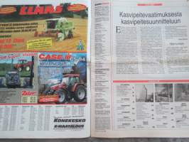 Koneviesti 1998 nr 18 -Kasvipeitevaatimuksesta kasvipeitesuunnitteluun,New Holland 544 -Tiukkoja paaleja,Tume Nordic 5606 ja automaattinen muokkaussyvyyden säilytys.