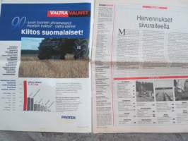 Koneviesti 1998 nr 17 - harvennukset sivuraiteela, Järeät JF:ät - Tehokoneita esikuivatun rehun korjuuseen, Traktorin etuvedosta puimurin takaveto, ym.