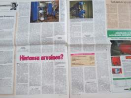 Koneviesti 1998 nr 17 - harvennukset sivuraiteela, Järeät JF:ät - Tehokoneita esikuivatun rehun korjuuseen, Traktorin etuvedosta puimurin takaveto, ym.