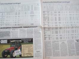 Koneviesti 1998 nr 17 - harvennukset sivuraiteela, Järeät JF:ät - Tehokoneita esikuivatun rehun korjuuseen, Traktorin etuvedosta puimurin takaveto, ym.