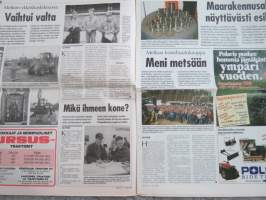 Koneviesti 1998 nr 17 - harvennukset sivuraiteela, Järeät JF:ät - Tehokoneita esikuivatun rehun korjuuseen, Traktorin etuvedosta puimurin takaveto, ym.