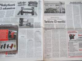 Koneviesti 1998 nr 17 - harvennukset sivuraiteela, Järeät JF:ät - Tehokoneita esikuivatun rehun korjuuseen, Traktorin etuvedosta puimurin takaveto, ym.