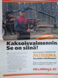 Koneviesti 1998 nr 17 - harvennukset sivuraiteela, Järeät JF:ät - Tehokoneita esikuivatun rehun korjuuseen, Traktorin etuvedosta puimurin takaveto, ym.