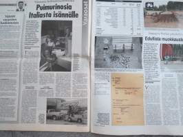 Koneviesti 1998 nr 13 - Joustavatko merkkiosien hinnat koskaan?, Fahrille jatkoaikaa - Leikkuu-puimurin peruskuormitus, Varaosia kolmasosahinnalla, Juko XJ200, ym.