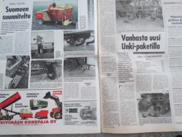 Koneviesti 1998 nr 13 - Joustavatko merkkiosien hinnat koskaan?, Fahrille jatkoaikaa - Leikkuu-puimurin peruskuormitus, Varaosia kolmasosahinnalla, Juko XJ200, ym.