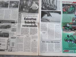 Koneviesti 1998 nr 13 - Joustavatko merkkiosien hinnat koskaan?, Fahrille jatkoaikaa - Leikkuu-puimurin peruskuormitus, Varaosia kolmasosahinnalla, Juko XJ200, ym.