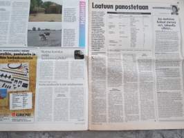 Koneviesti 1998 nr 13 - Joustavatko merkkiosien hinnat koskaan?, Fahrille jatkoaikaa - Leikkuu-puimurin peruskuormitus, Varaosia kolmasosahinnalla, Juko XJ200, ym.