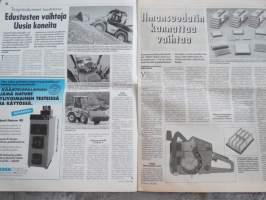 Koneviesti 1998 nr 13 - Joustavatko merkkiosien hinnat koskaan?, Fahrille jatkoaikaa - Leikkuu-puimurin peruskuormitus, Varaosia kolmasosahinnalla, Juko XJ200, ym.
