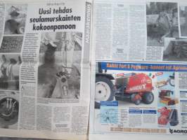 Koneviesti 1998 nr 13 - Joustavatko merkkiosien hinnat koskaan?, Fahrille jatkoaikaa - Leikkuu-puimurin peruskuormitus, Varaosia kolmasosahinnalla, Juko XJ200, ym.