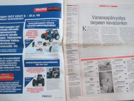Koneviesti 1998 nr 12 - Varaosapäivystys tarpeen keväisinkin, Väderstad CS 13 - kultivaattori - Tasaista jälkeä, Edenhall 723 - Tehokone jurtinnostoon, ym.