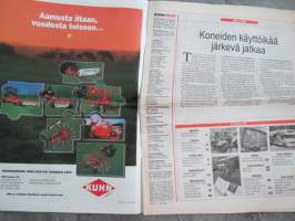 Koneviesti 1998 nr 11 - Koneiden käyttöikää järkevä jatkaa, Brnon Techagro - Vain järeää kalustoa, Motokovista Zetorin uusi isäntä, Lumiaura apurungolla, ym.