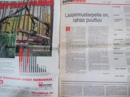Koneviesti 1995 nr 20 - Laajennustarpeita on, rahaa puuttuu, JF FC 850 -tarkkuussilppuri, Elmia lantbruk 95 - Ruotsin maatalous elpyy, Agronic GH 1500 ja NHK-1700.