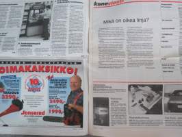 Koneviesti 1995 nr 7 - Mikä on oikea linja?, Miten se kuvio toimikaan..., Perävaunumiehen rengastuskat, Pumppuvaunusta puutavarakuormaimeen, ym.