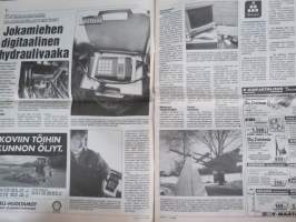 Koneviesti 1995 nr 7 - Mikä on oikea linja?, Miten se kuvio toimikaan..., Perävaunumiehen rengastuskat, Pumppuvaunusta puutavarakuormaimeen, ym.