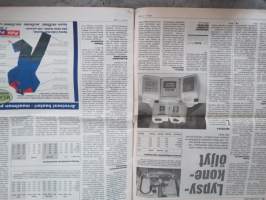 Koneviesti 1995 nr 7 - Mikä on oikea linja?, Miten se kuvio toimikaan..., Perävaunumiehen rengastuskat, Pumppuvaunusta puutavarakuormaimeen, ym.