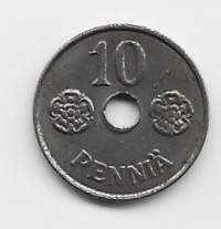 10  penniä  1943  Fe