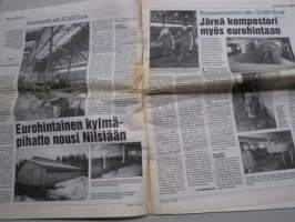 Koneviesti 1994 nr 8 - Maarakentamisen syöksykierre oikenemassa, Euronavetta alle 32.200 Ecua, Konekentän laidalta - Katse Eurooppaan, Betoniautosta tilapeittaaja,ym