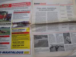Koneviesti 1994 nr 9 - Onko sijaa maatalouskoneurakoinnille?, Kilpailukykyä maidontuotantoon, osa 2, Tehoa ja tarkkuutta Tanskassa, Tilinpäätösten tarkastelua, ym.