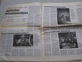 Koneviesti 1994 nr 9 - Onko sijaa maatalouskoneurakoinnille?, Kilpailukykyä maidontuotantoon, osa 2, Tehoa ja tarkkuutta Tanskassa, Tilinpäätösten tarkastelua, ym.