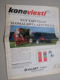 Koneviesti 1994 nr 11 - Strateginen energianvalinta: öljy vai kotimaiset?, Junkkari kasvinsuojeluruisku - Hyvää perustasoa, Viljan viljely EU-Suomessa, ym.