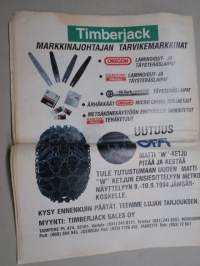 Koneviesti 1994 nr 14 -Massatuotanto vailla tulevaisuutta,Invalidi-Valmet,Helteinen säilörehupäivä,Kesän maaseutunäyttelyiden uutuudet,keksinnöt esillä Torniossa,ym.