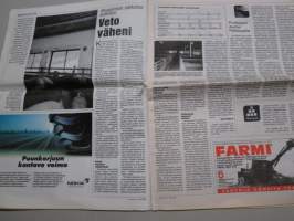 Koneviesti 1994 nr 15 - Konerenkaat sopisivat osaksi pestipalvelua, Hydrotroninen tuulivoimala, Agrihuolto, Joutaako kyntö historiaan?, Tuhkaa ja turvetta, ym.