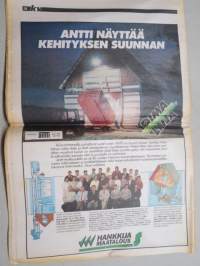 Koneviesti 1989 nr 1 - Rakentamisen suunnat, Valmet Englannissa - Uutta potkua maahantuojan vaihdolla, Viro kaipaa käytettyjä maatalouskoneita, ym.