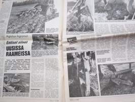 Koneviesti 1989 nr 3 - Vanhat ja uudet varaosat, Agrolux Agromat - Entiset siivet uusissa raameissa, Konekentän laidalta - Uutisia Agromekista, Quicke 500-sarja, ym.