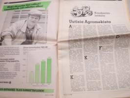 Koneviesti 1989 nr 3 - Vanhat ja uudet varaosat, Agrolux Agromat - Entiset siivet uusissa raameissa, Konekentän laidalta - Uutisia Agromekista, Quicke 500-sarja, ym.